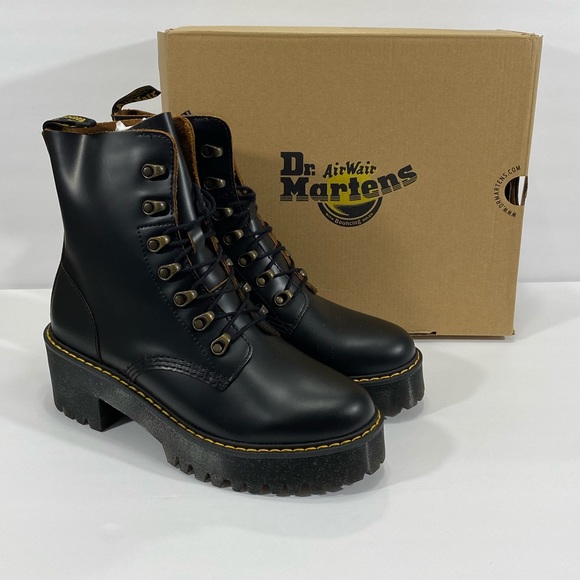 New Dr Martens Leona vintage smooth leather boots - Picture 2 of 14